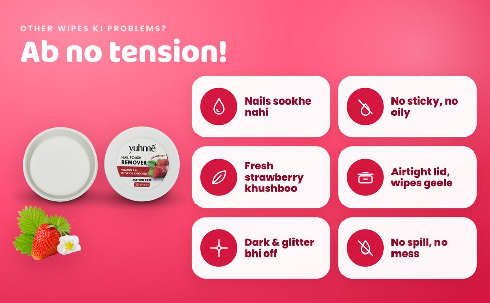 YUHME Nail Polish Remover Wipes