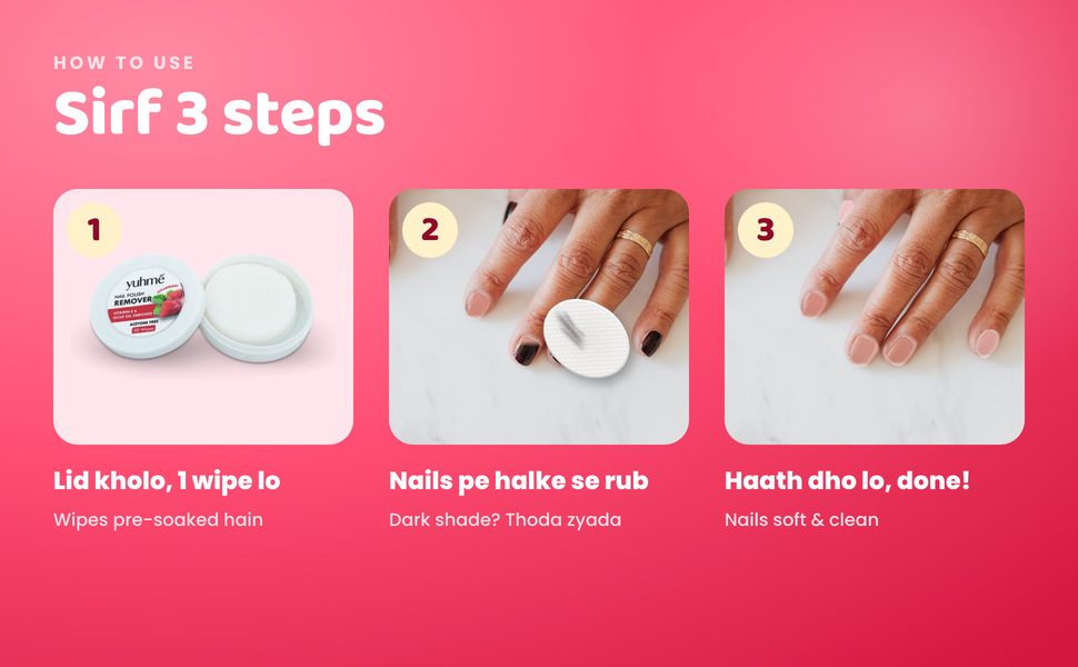 YUHME Nail Polish Remover Wipes